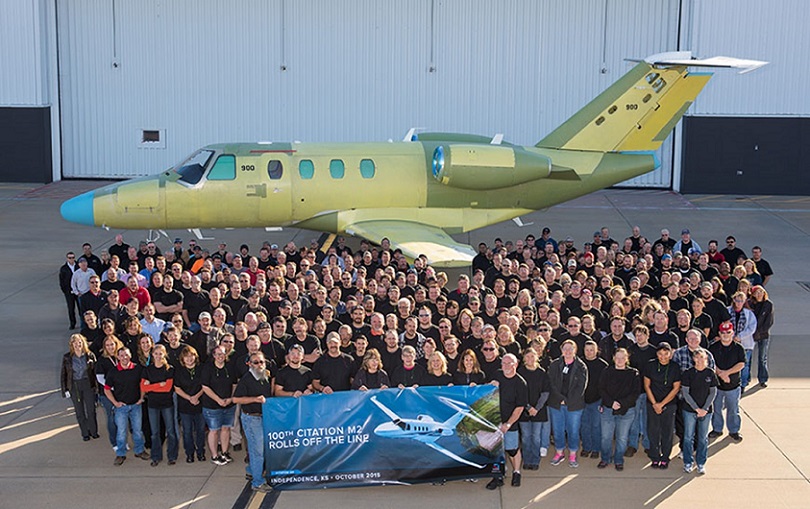 100th Cessna Citation M2 Rolls Off Assembly Line.jpg