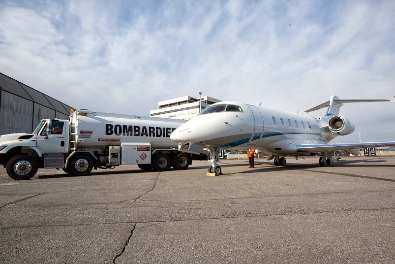 First Factory Delivered Bombardier Plane With SAF (1).jpg