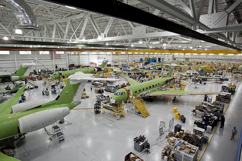 Gulfstream manufactures 100th G650 jet.jpg