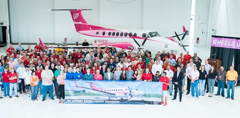 Wheels Up Takes Delivery of Pink Breast Cancer King Air 350i (1).jpg